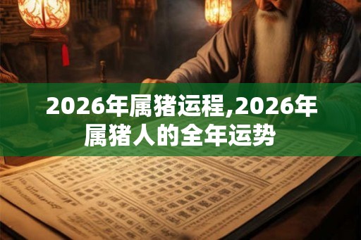 2026年属猪运程,2026年属猪人的全年运势