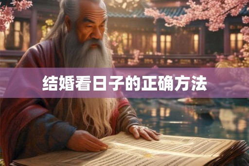 结婚看日子的正确方法