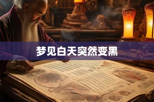 梦见白天突然变黑