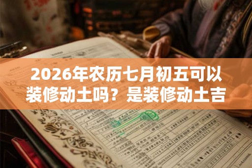 2026年农历七月初五可以装修动土吗?是装修动土吉日吗? 2026年农历七月初五可以装修动土吗?是装修动土吉日吗?