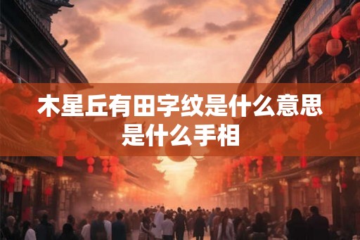 木星丘有田字纹是什么意思是什么手相
