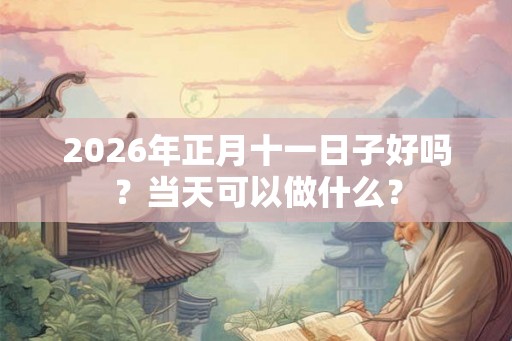 2026年正月十一日子好吗？当天可以做什么？