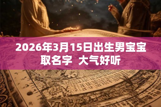 2026年3月15日出生男宝宝取名字  大气好听
