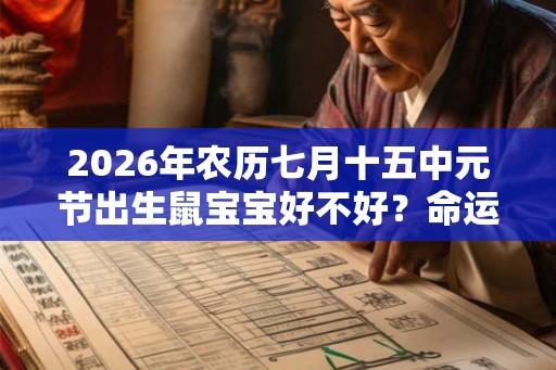 2026年农历七月十五中元节出生鼠宝宝好不好?命运如何? 2026年农历七月十五中元节出生鼠宝宝好不好?命运如何?