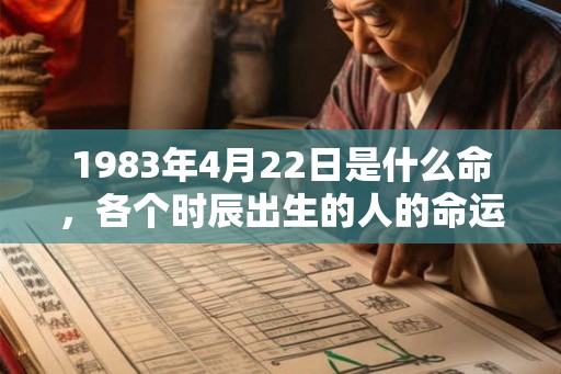 1983年4月22日是什么命，各个时辰出生的人的命运