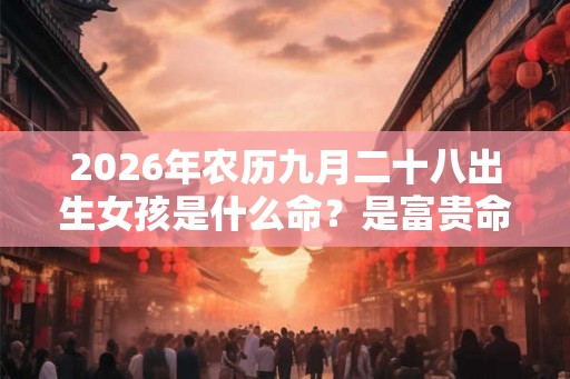 2026年农历九月二十八出生女孩是什么命？是富贵命吗？
