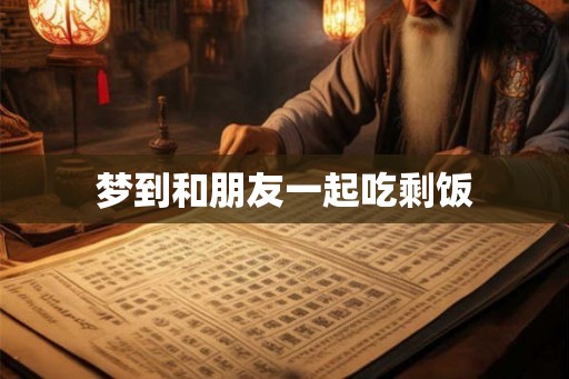 梦到和朋友一起吃剩饭