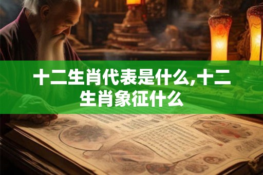 十二生肖代表是什么,十二生肖象征什么
