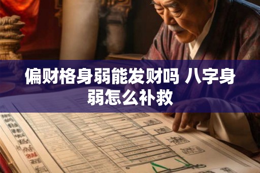 偏财格身弱能发财吗 八字身弱怎么补救 偏财格身弱能发财吗 八字身弱怎么补救