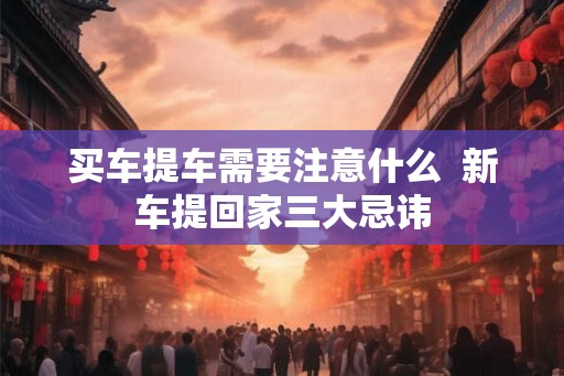 买车提车需要注意什么  新车提回家三大忌讳