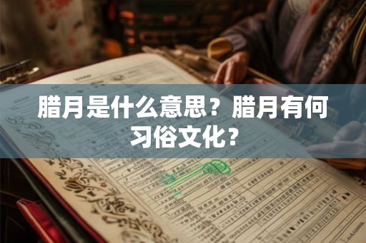 腊月是什么意思？腊月有何习俗文化？