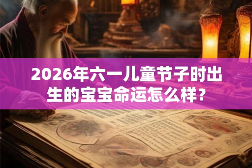 2026年六一儿童节子时出生的宝宝命运怎么样？