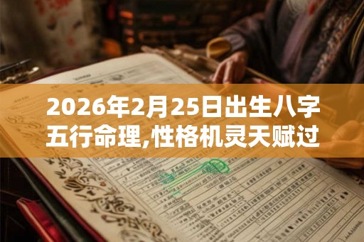2026年2月25日出生八字五行命理,性格机灵天赋过人