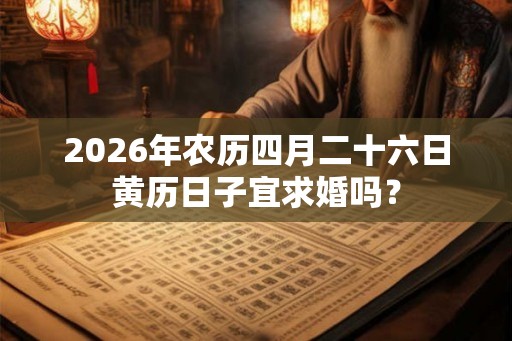 2026年农历四月二十六日黄历日子宜求婚吗? 2026年农历四月二十六日黄历日子宜求婚吗?