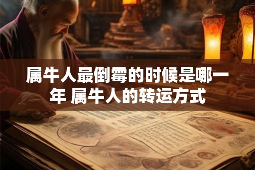 属牛人最倒霉的时候是哪一年 属牛人的转运方式