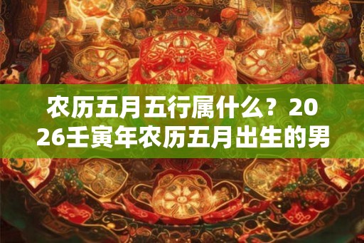 农历五月五行属什么？2026壬寅年农历五月出生的男婴取名