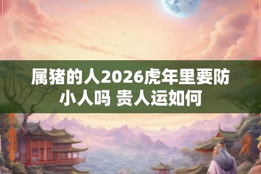属猪的人2026虎年里要防小人吗 贵人运如何