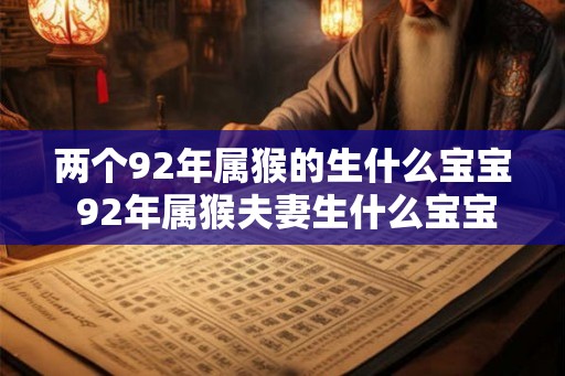 两个92年属猴的生什么宝宝 92年属猴夫妻生什么宝宝