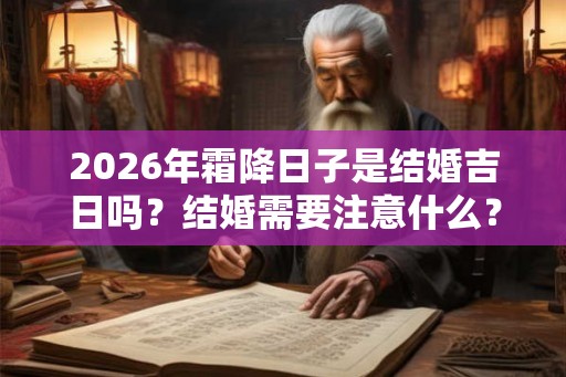 2026年霜降日子是结婚吉日吗?结婚需要注意什么? 2026年霜降日子是结婚吉日吗?结婚需要注意什么?