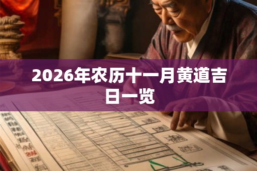 2026年农历十一月黄道吉日一览