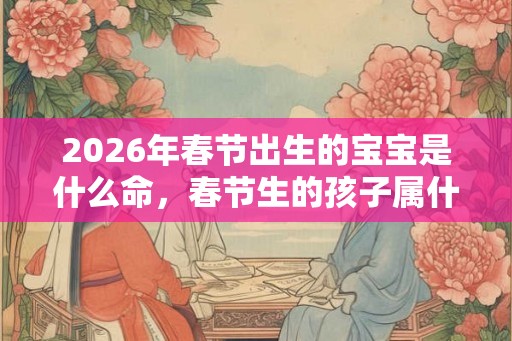 2026年春节出生的宝宝是什么命，春节生的孩子属什么？