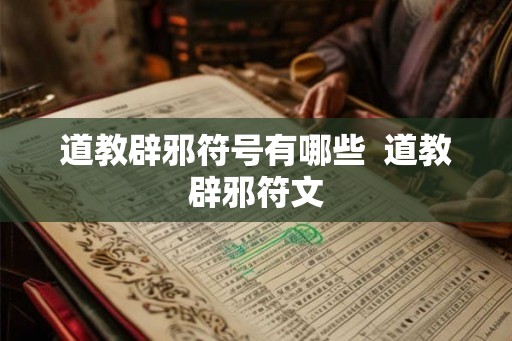 道教辟邪符号有哪些  道教辟邪符文