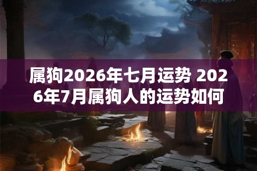 属狗2026年七月运势 2026年7月属狗人的运势如何