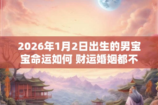 2026年1月2日出生的男宝宝命运如何 财运婚姻都不错