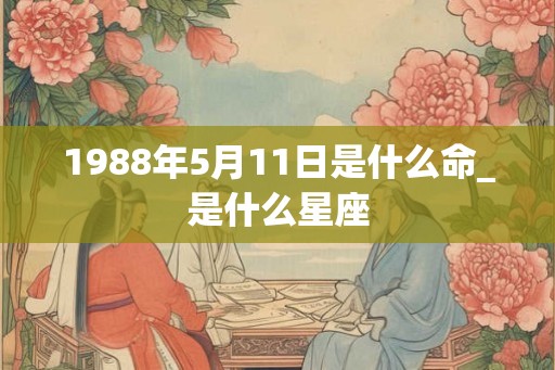 1988年5月11日是什么命_是什么星座
