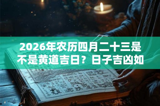 2026年农历四月二十三是不是黄道吉日？日子吉凶如何？
