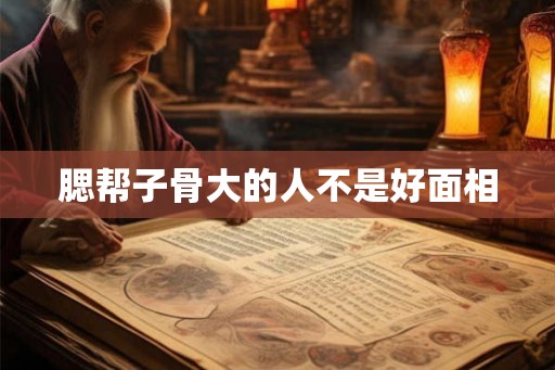 腮帮子骨大的人不是好面相