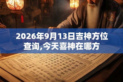 2026年9月13日吉神方位查询,今天喜神在哪方