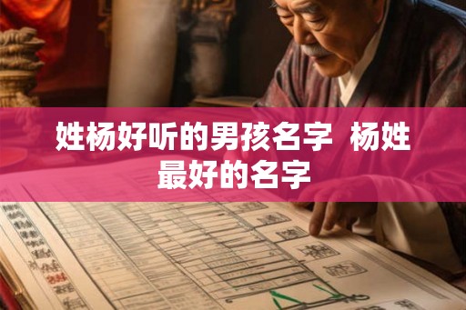 姓杨好听的男孩名字 杨姓最好的名字 姓杨好听的男孩名字 杨姓最好的名字