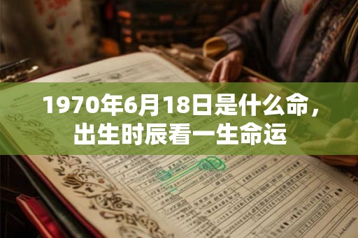 1970年6月18日是什么命，出生时辰看一生命运