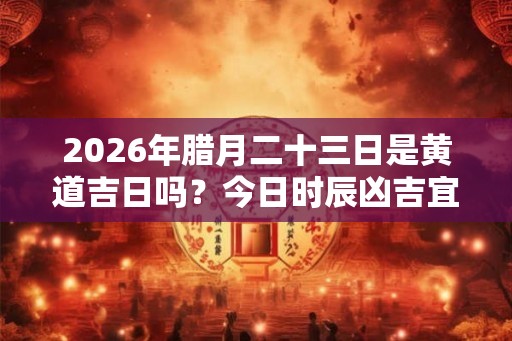 2026年腊月二十三日是黄道吉日吗？今日时辰凶吉宜忌