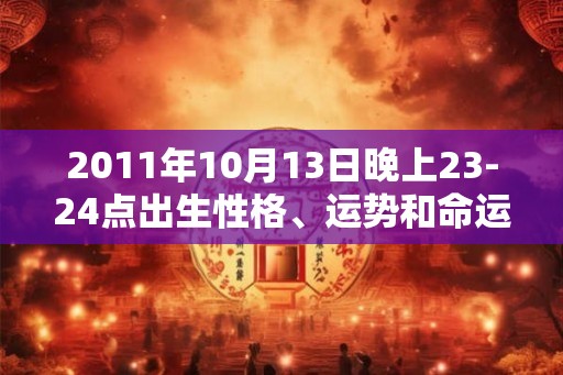 2011年10月13日晚上23-24点出生性格、运势和命运