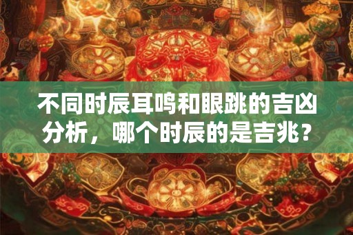 不同时辰耳鸣和眼跳的吉凶分析，哪个时辰的是吉兆？