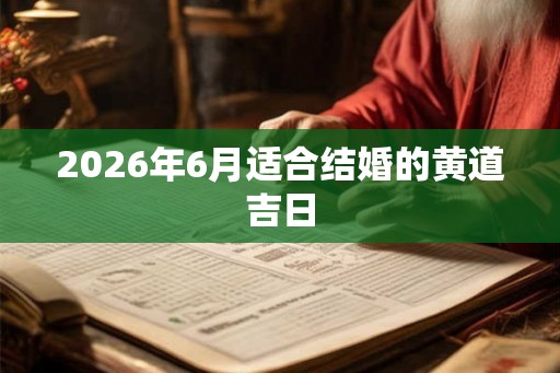 2026年6月适合结婚的黄道吉日