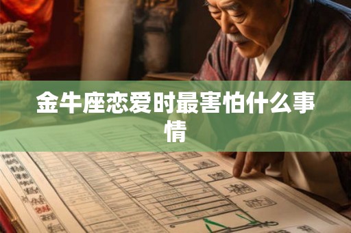 金牛座恋爱时最害怕什么事情 金牛座恋爱时最害怕什么事情