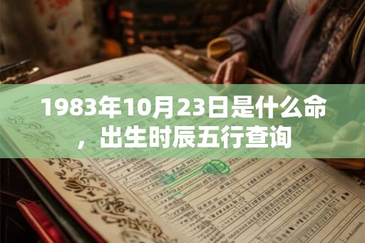 1983年10月23日是什么命，出生时辰五行查询
