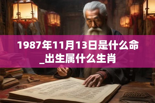 1987年11月13日是什么命_出生属什么生肖