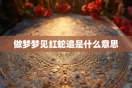 做梦梦见红蛇追是什么意思