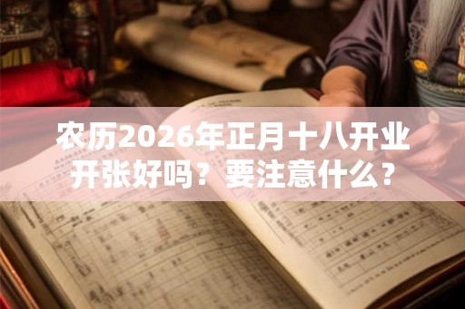 农历2026年正月十八开业开张好吗?要注意什么? 农历2026年正月十八开业开张好吗?要注意什么?