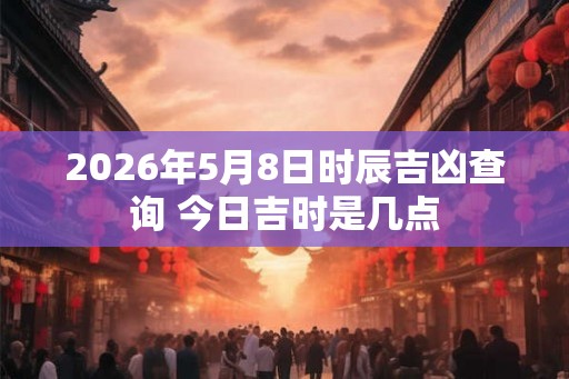 2026年5月8日时辰吉凶查询 今日吉时是几点 2026年5月8日时辰吉凶查询 今日吉时是几点