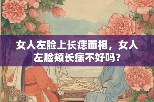 女人左脸上长痣面相,女人左脸颊长痣不好吗? 女人左脸上长痣面相,女人左脸颊长痣不好吗?