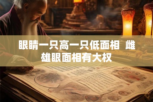 眼睛一只高一只低面相 雌雄眼面相有大权 眼睛一只高一只低面相 雌雄眼面相有大权