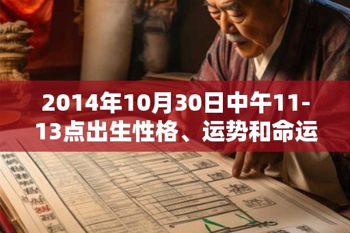 2014年10月30日中午11-13点出生性格、运势和命运