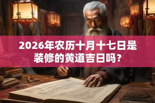 2026年农历十月十七日是装修的黄道吉日吗？