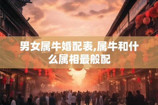 男女属牛婚配表,属牛和什么属相最般配