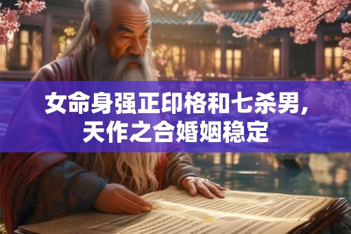 女命身强正印格和七杀男,天作之合婚姻稳定